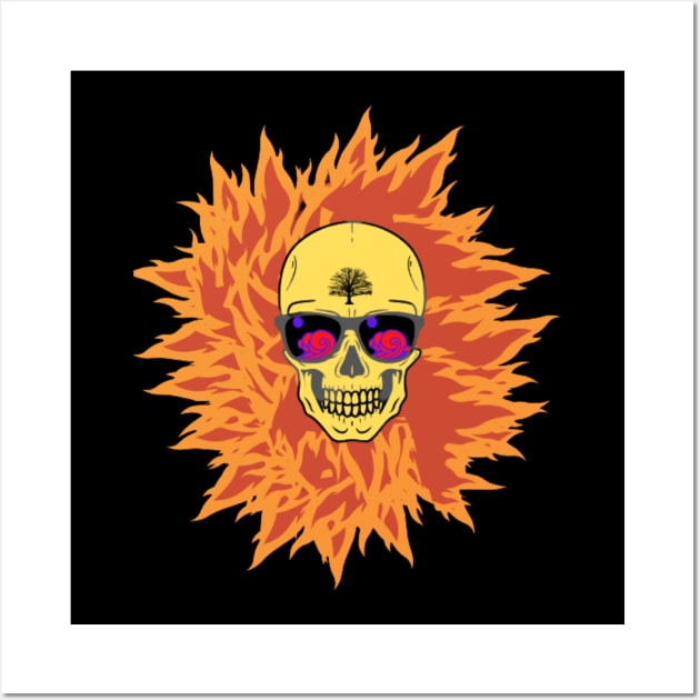 hot skull Wall Art by dadesignerhimself